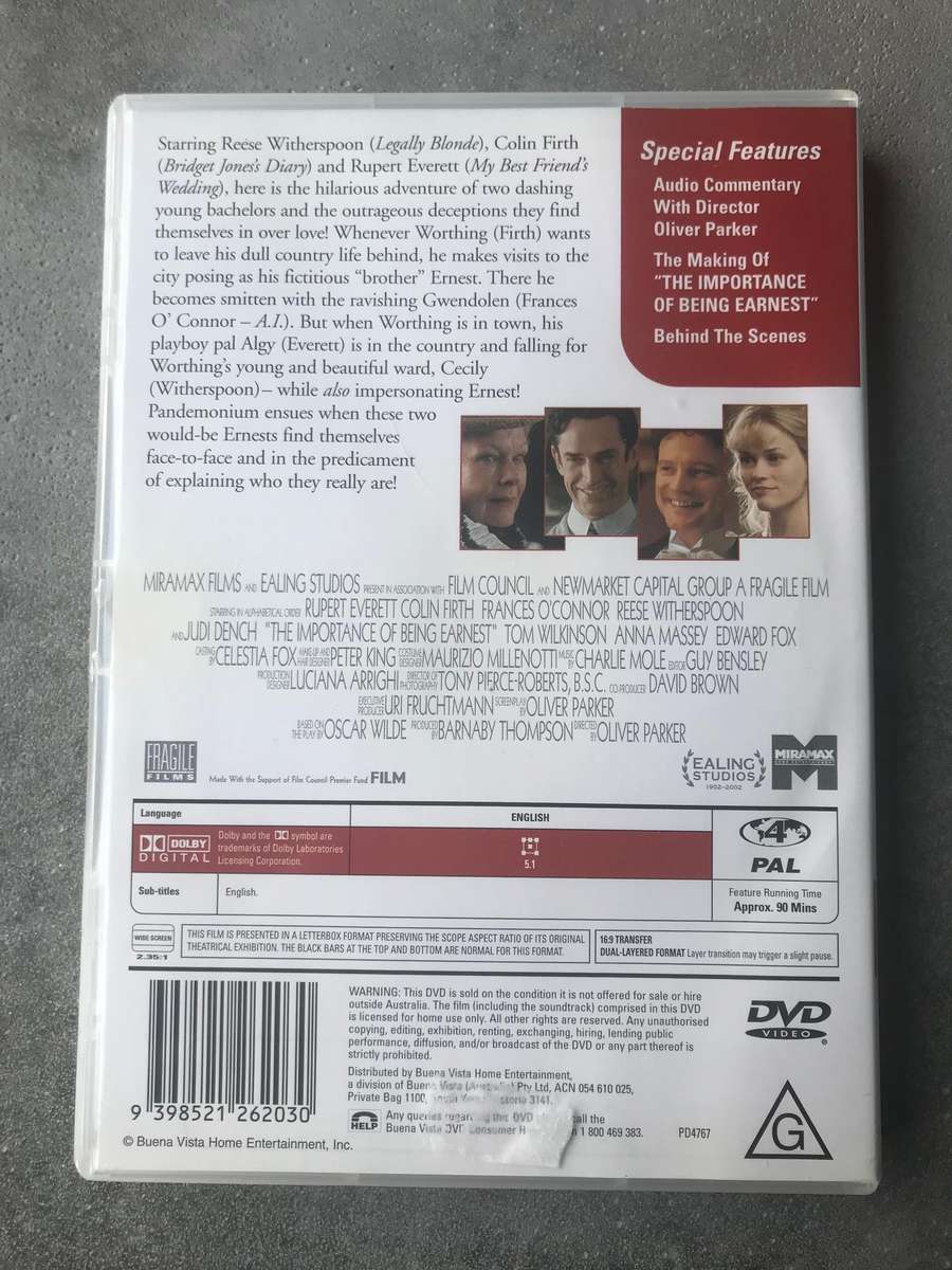 The Importance of Being Earnest [DVD]