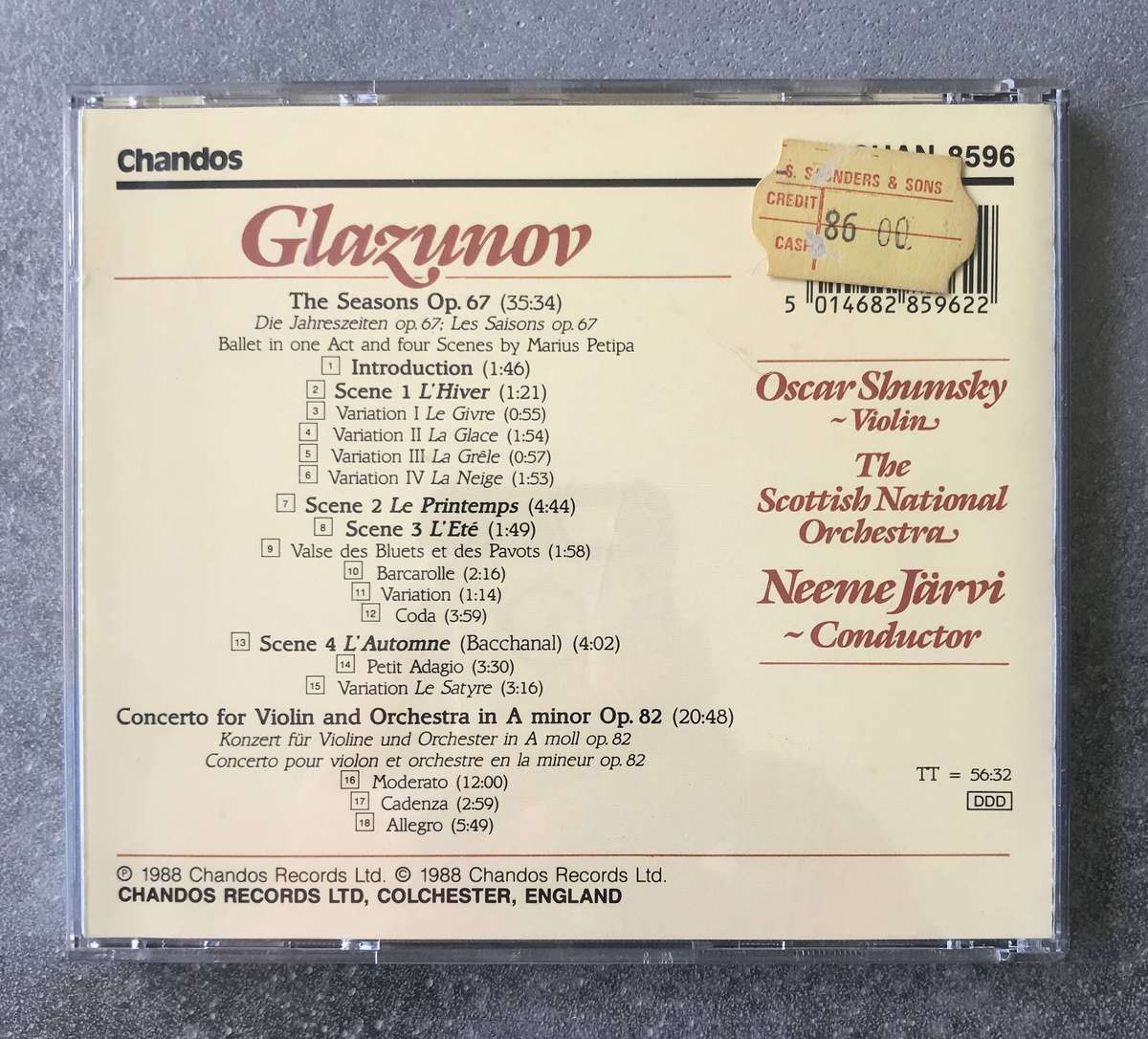 Glazunov: The Seasons / Violin Concerto [CD]