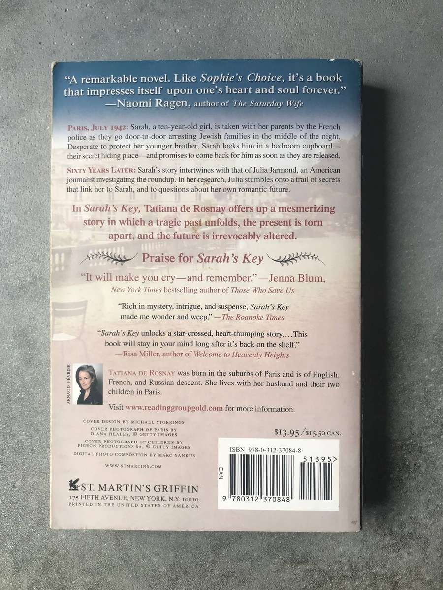 Sarah's Key by Tatiana de Rosnay [Paperback: Good]