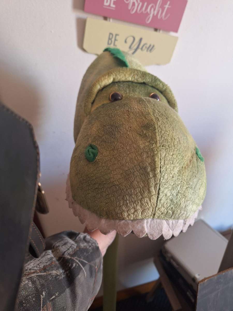 Dinosaur ride-on stick