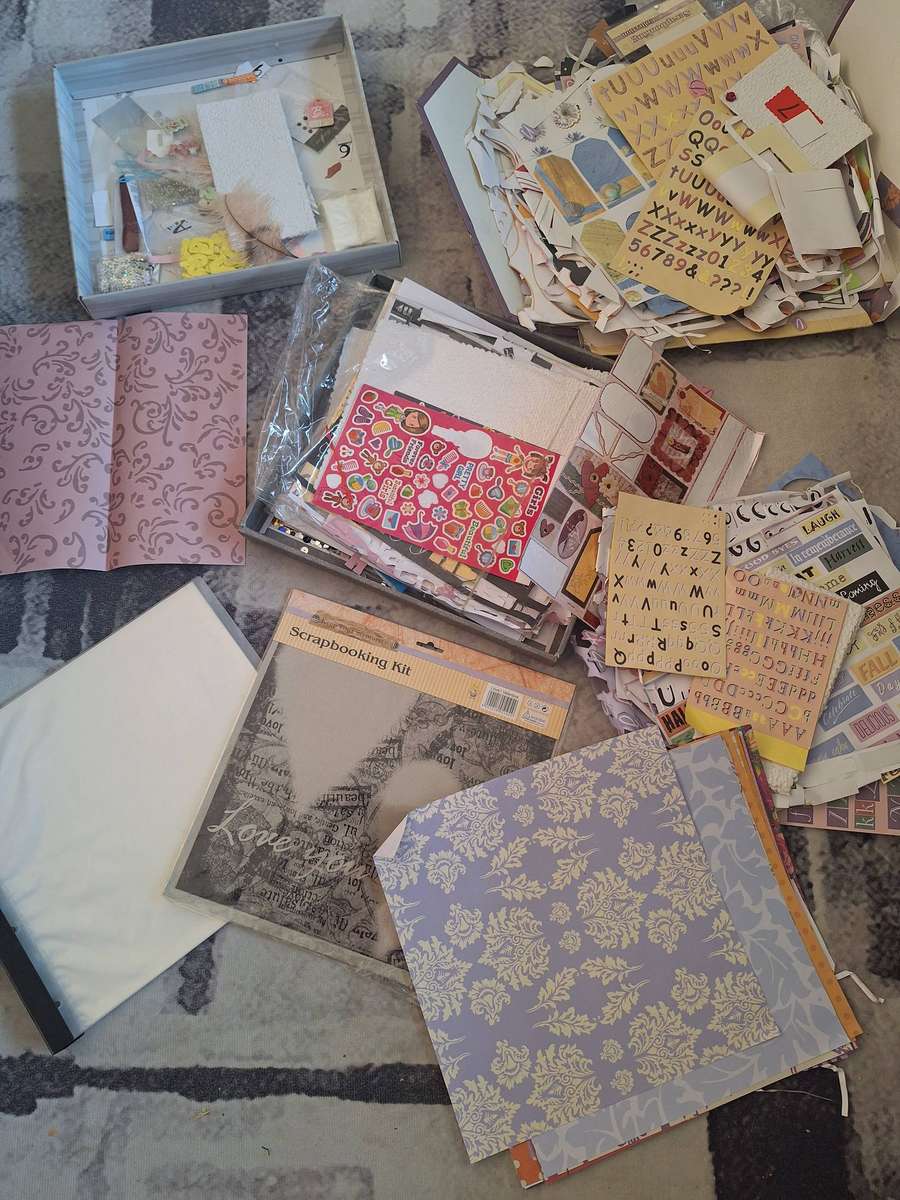 Lot of Scrapbook items