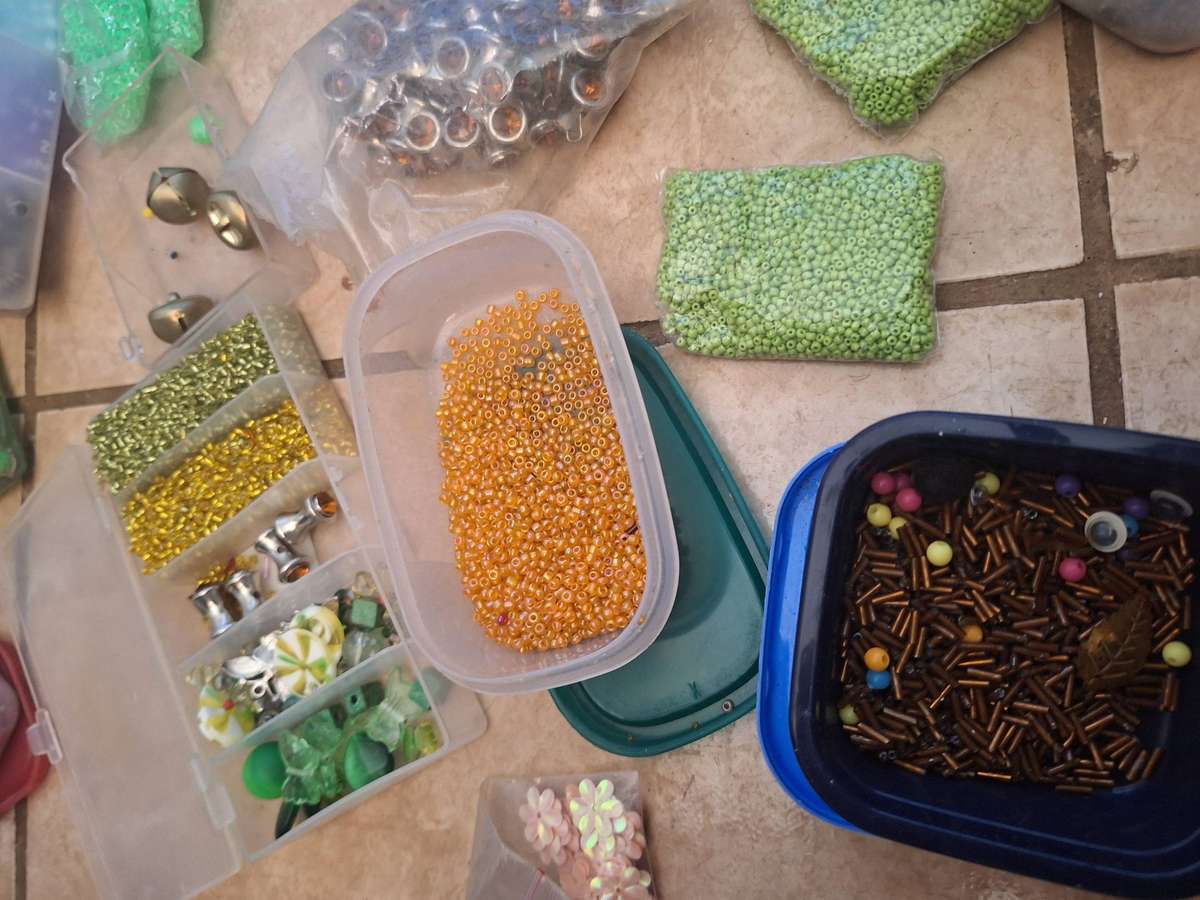 Lot of jewelery making items.