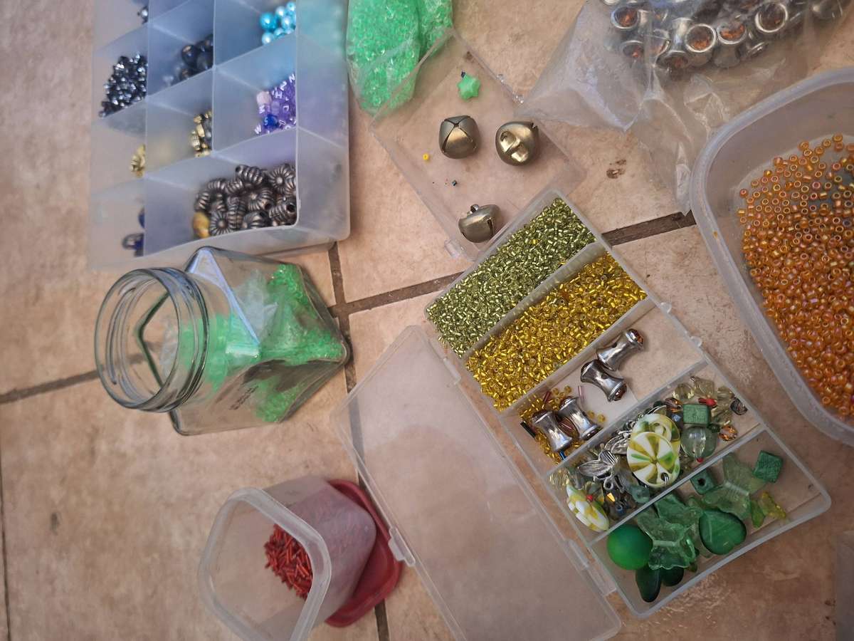 Lot of jewelery making items.