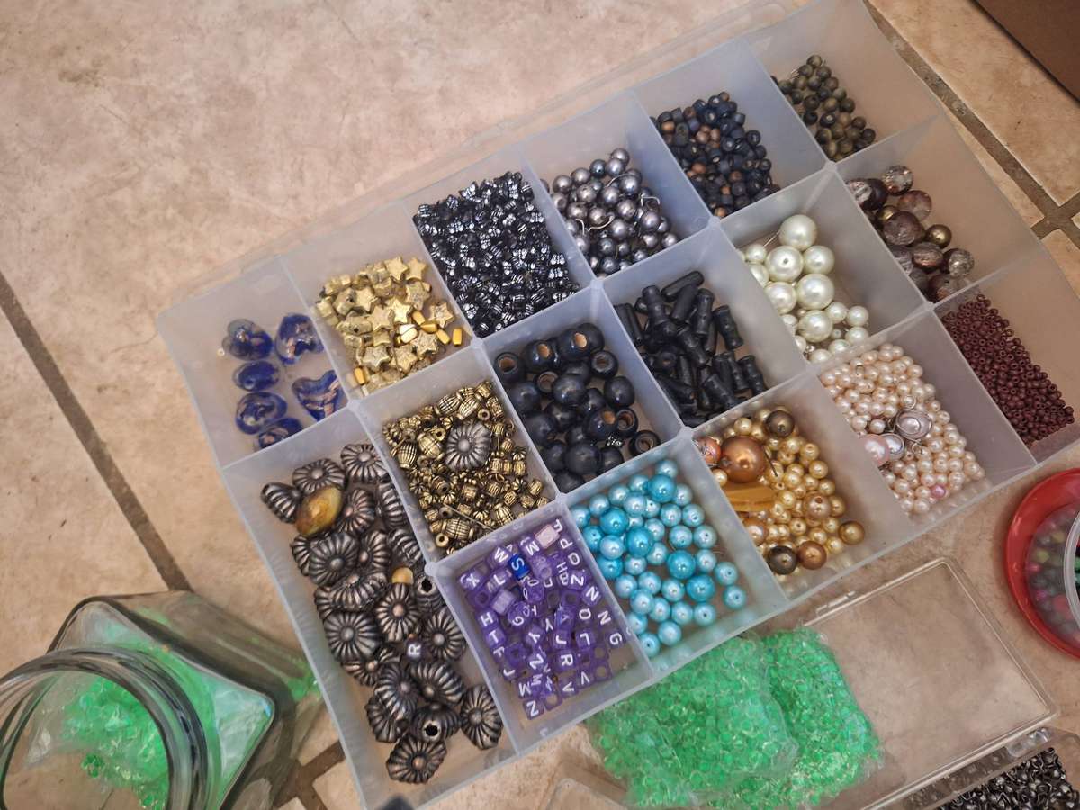 Lot of jewelery making items.