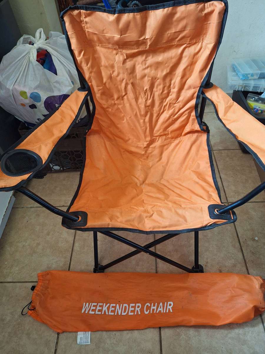 Orange camping chair