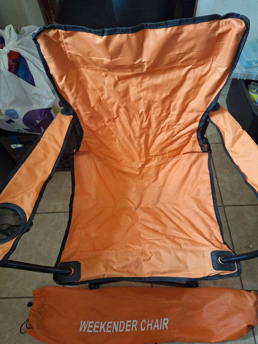 Orange camping chair