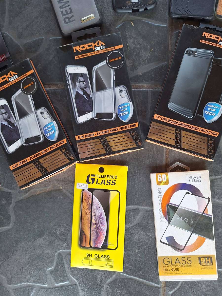 Lot of Cellphone Covers & Protection Glass