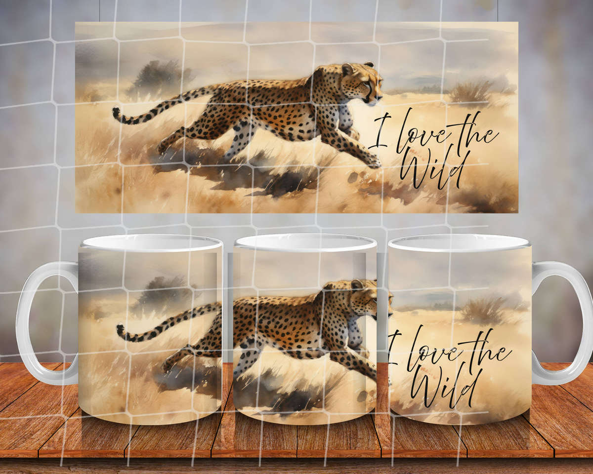 11 oz Mug - I Love the wild - wild animals