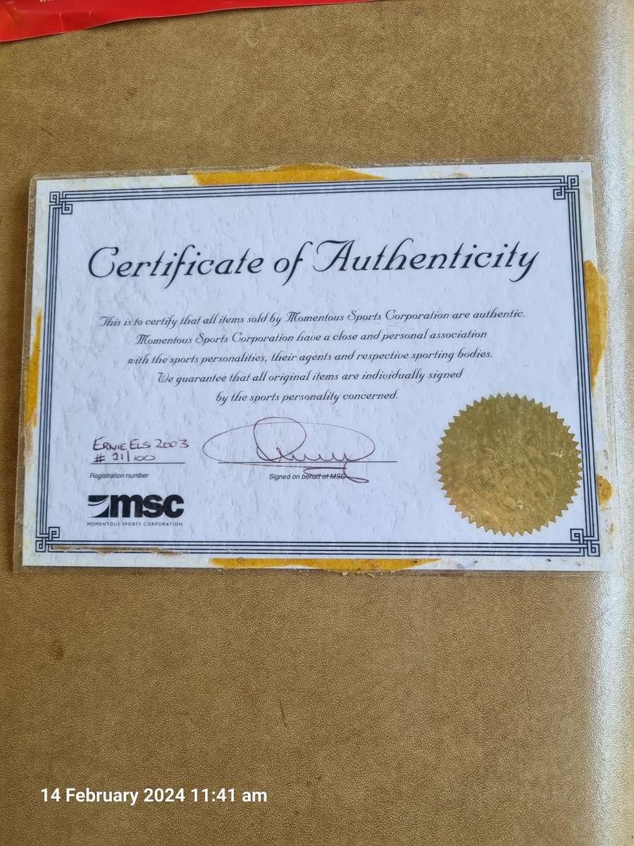 *****ERNIE ELS 2003 GLASS FRAMED*****