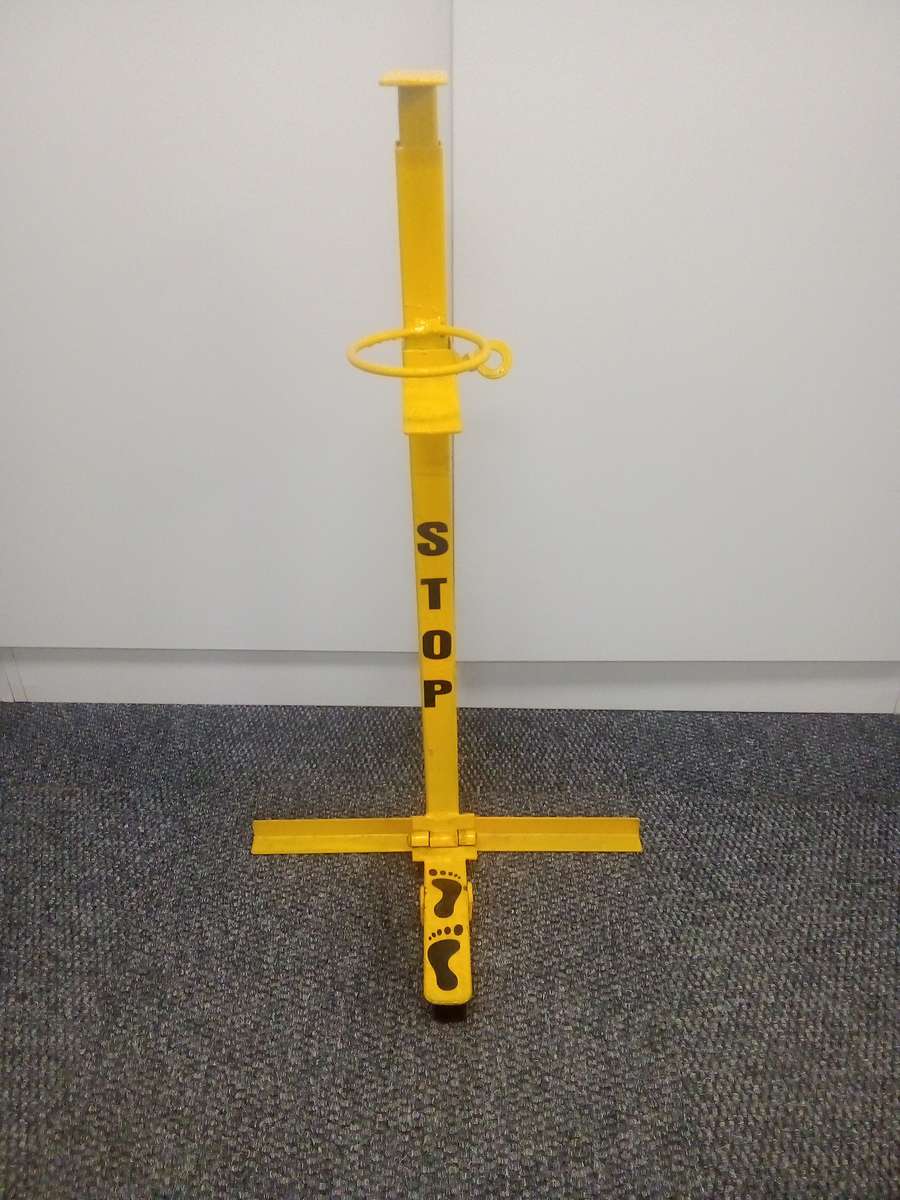 Foot press soap dispenser