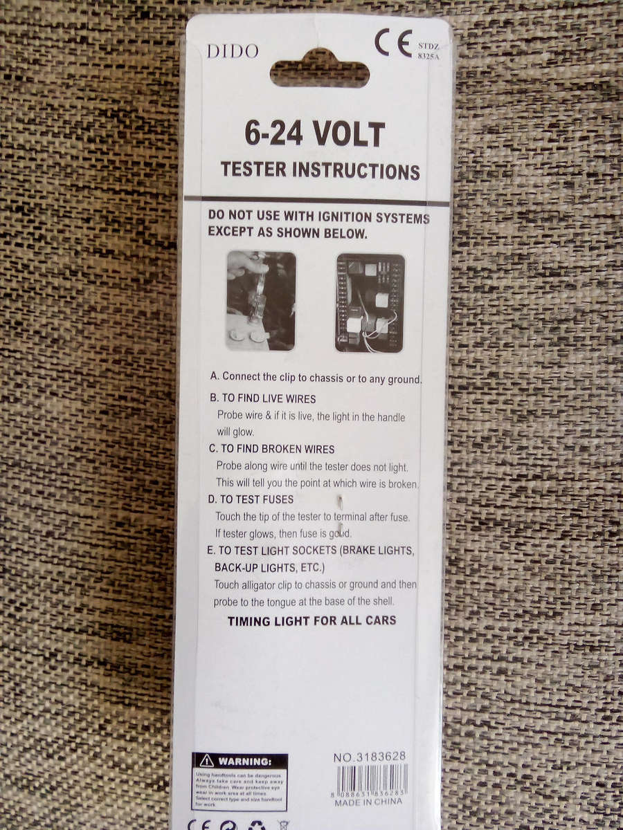 Vehicle voltage tester