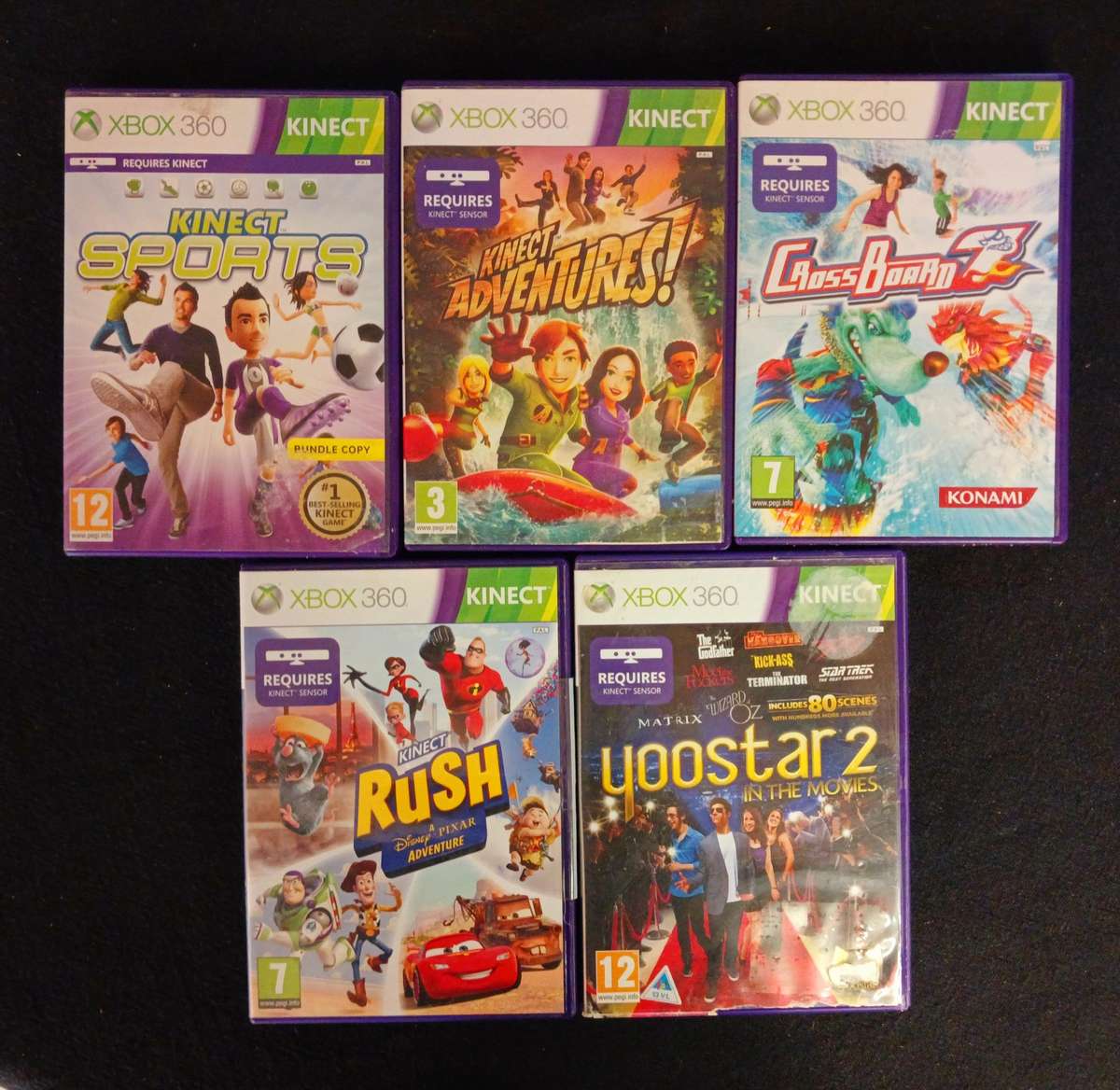 Kinect Sensor + FIVE games bundle (XBOX360)