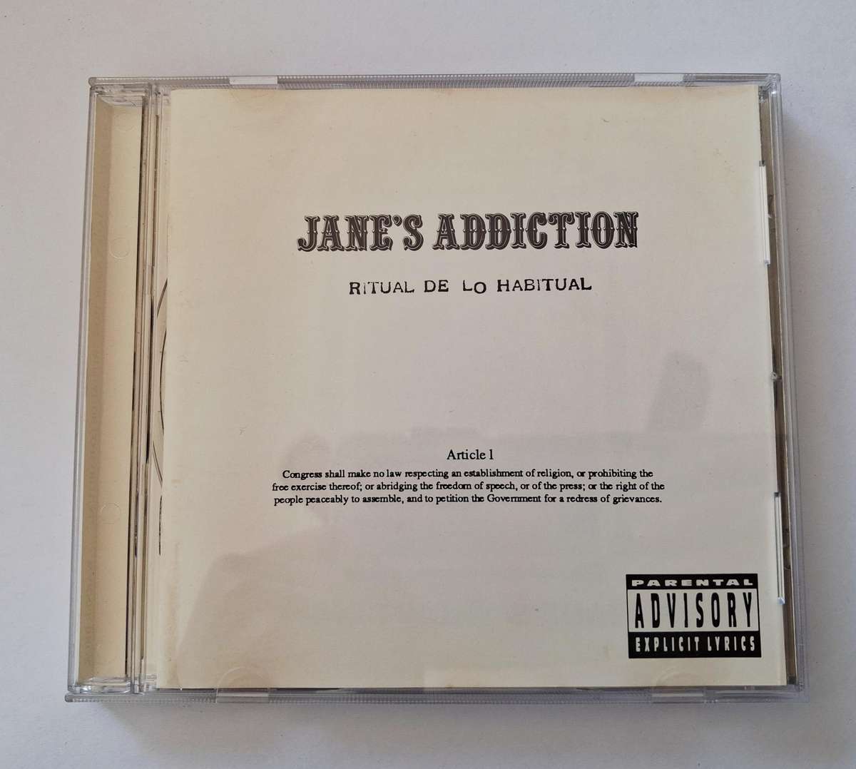 Jane's Addiction  Ritual De Lo Habitual CD