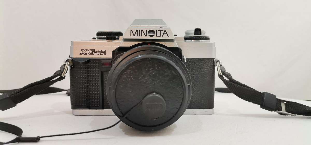 Minolta XG-M 35mm SLR Film Camera with Accessories