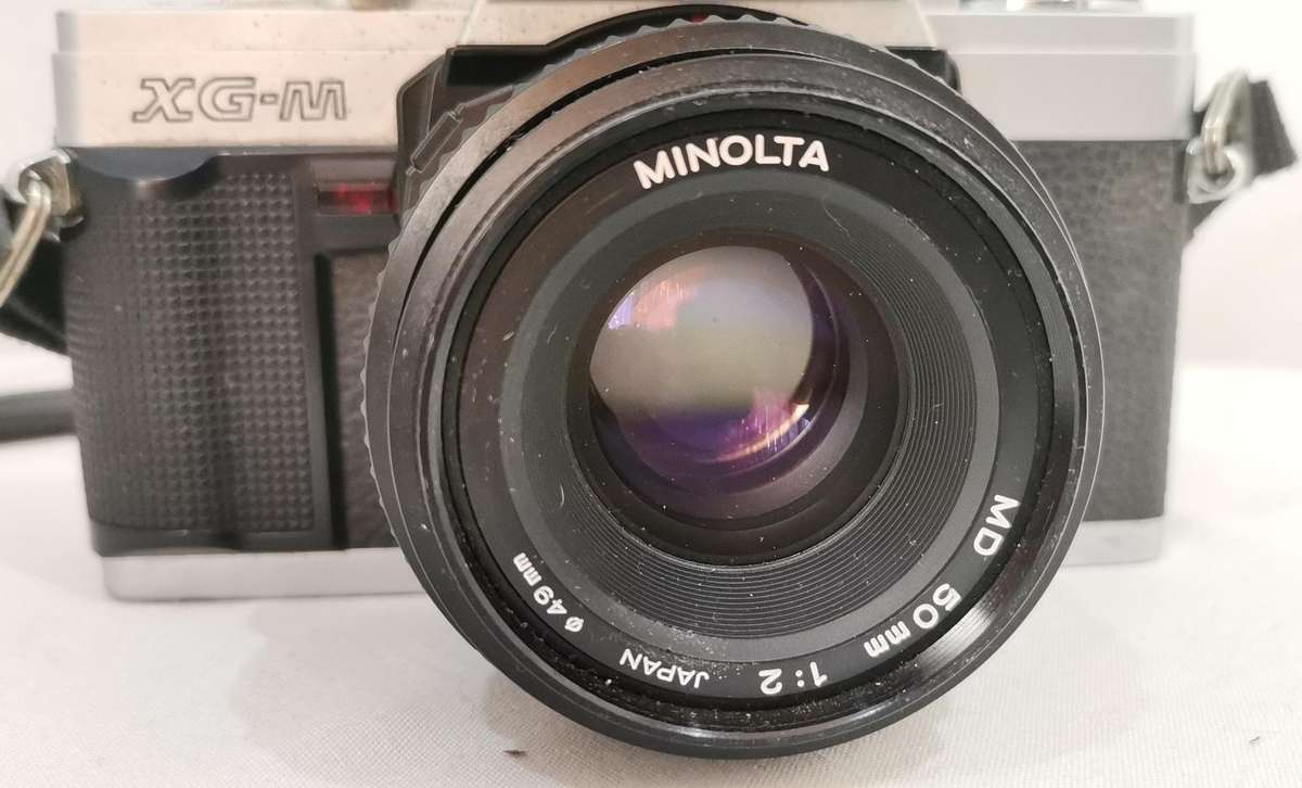 Minolta XG-M 35mm SLR Film Camera with Accessories