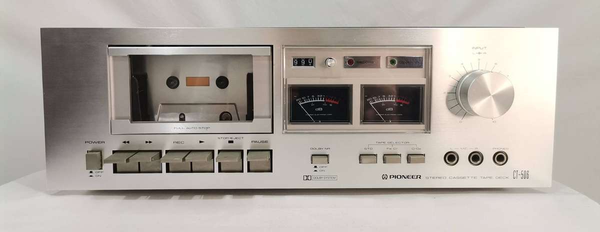 Vintage Pioneer CT-506 Stereo Cassette Deck  Excellent Cosmetically, Belts Needed