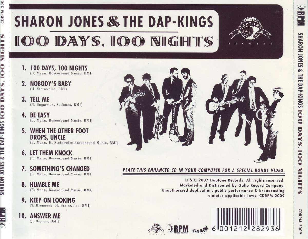 SHARON JONES & THE DAP-KINGS - 100 days, 100 nights (CD) CDRPM 2009  EX