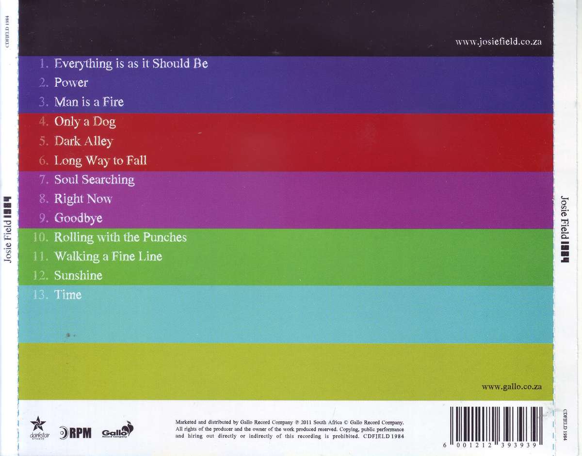 JOSIE FIELD - 1984 (CD) CDFIELD 1984  VG