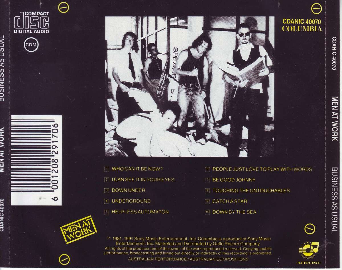 MEN AT WORK - Business as Usual (CD) CDCBS 85423