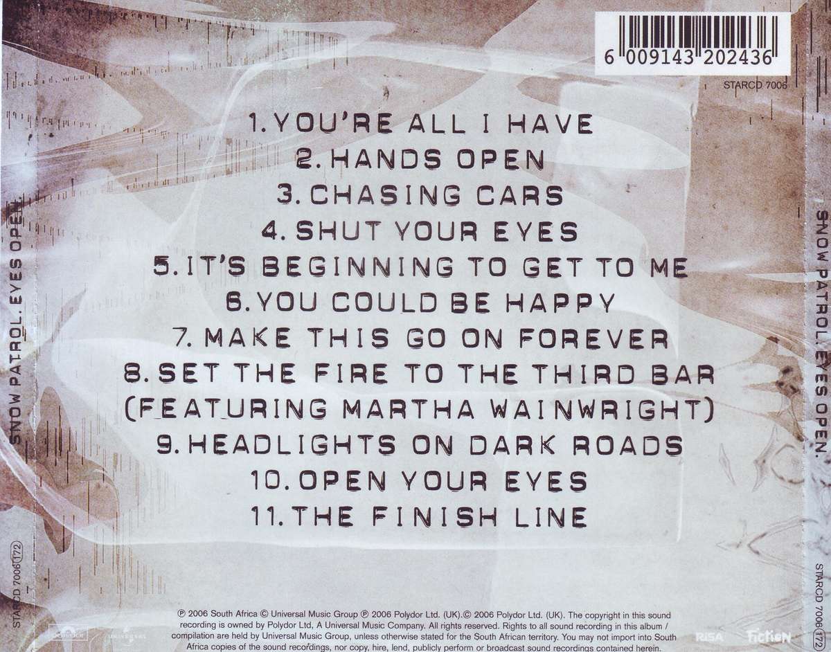 SNOW PATROL - Eyes open (CD) STARCD 7006 VG