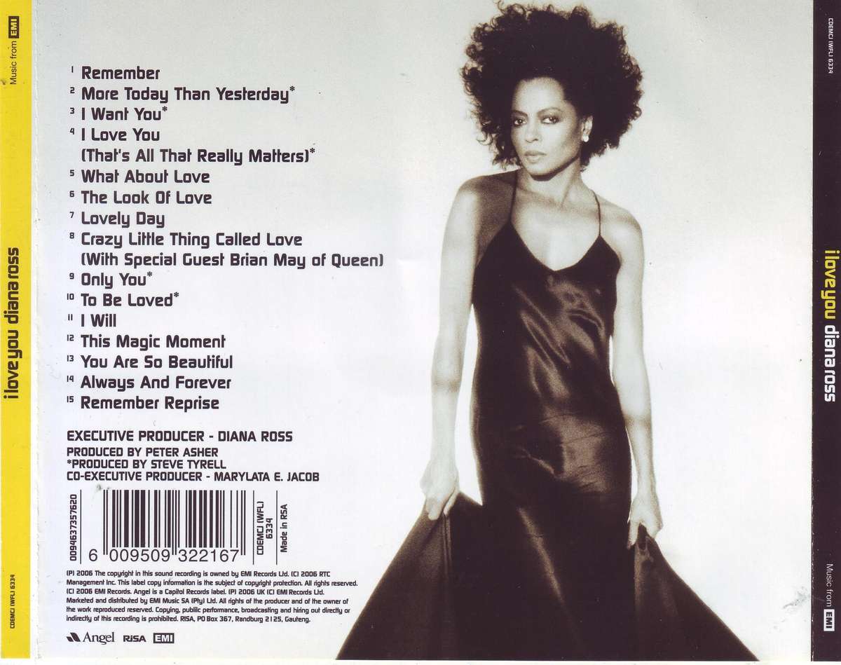 DIANA ROSS - I love you (CD) CDEMCJ (WFL) 6334 VG+