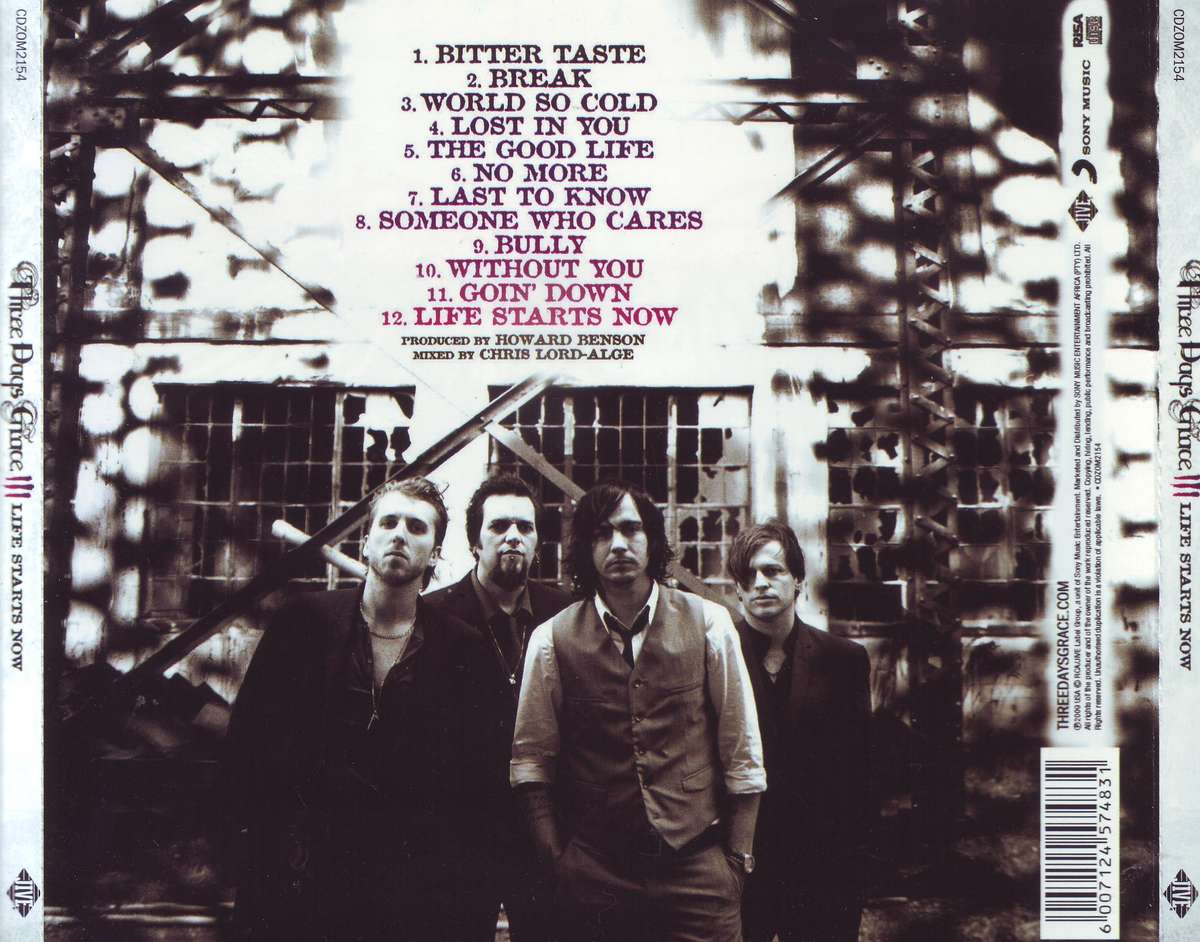 THREE DAYS GRACE - Life starts now (CD)  CDZOM2154 VG+