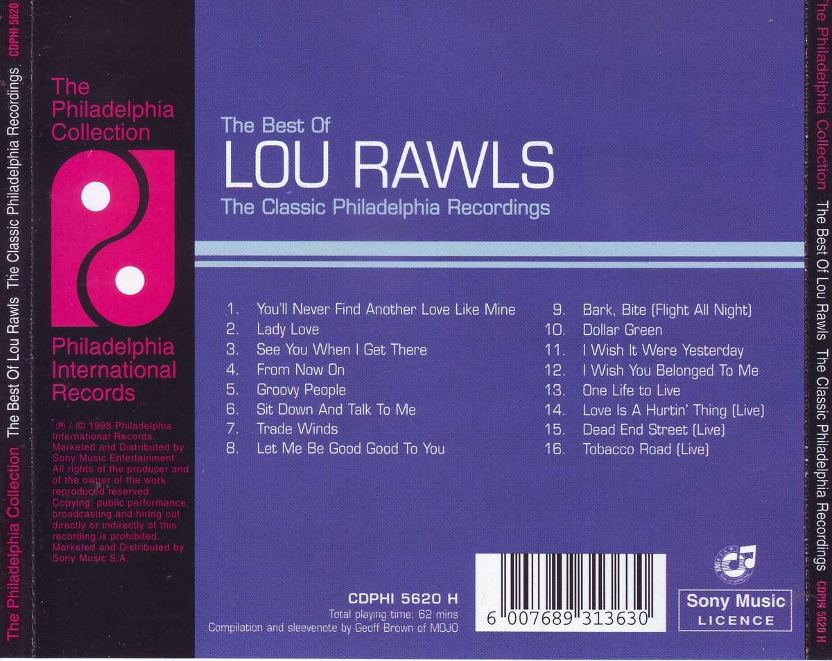 LOU RAWLS - The Best Of: The Classic Philadelphia Recordings (CD) CDPHI 5620 H EX