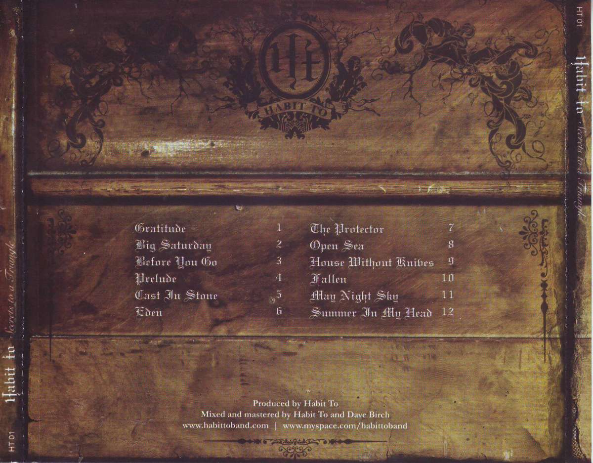 HABIT TO - Secrets to a triangle (CD, writing on booklet) HT O1  NM