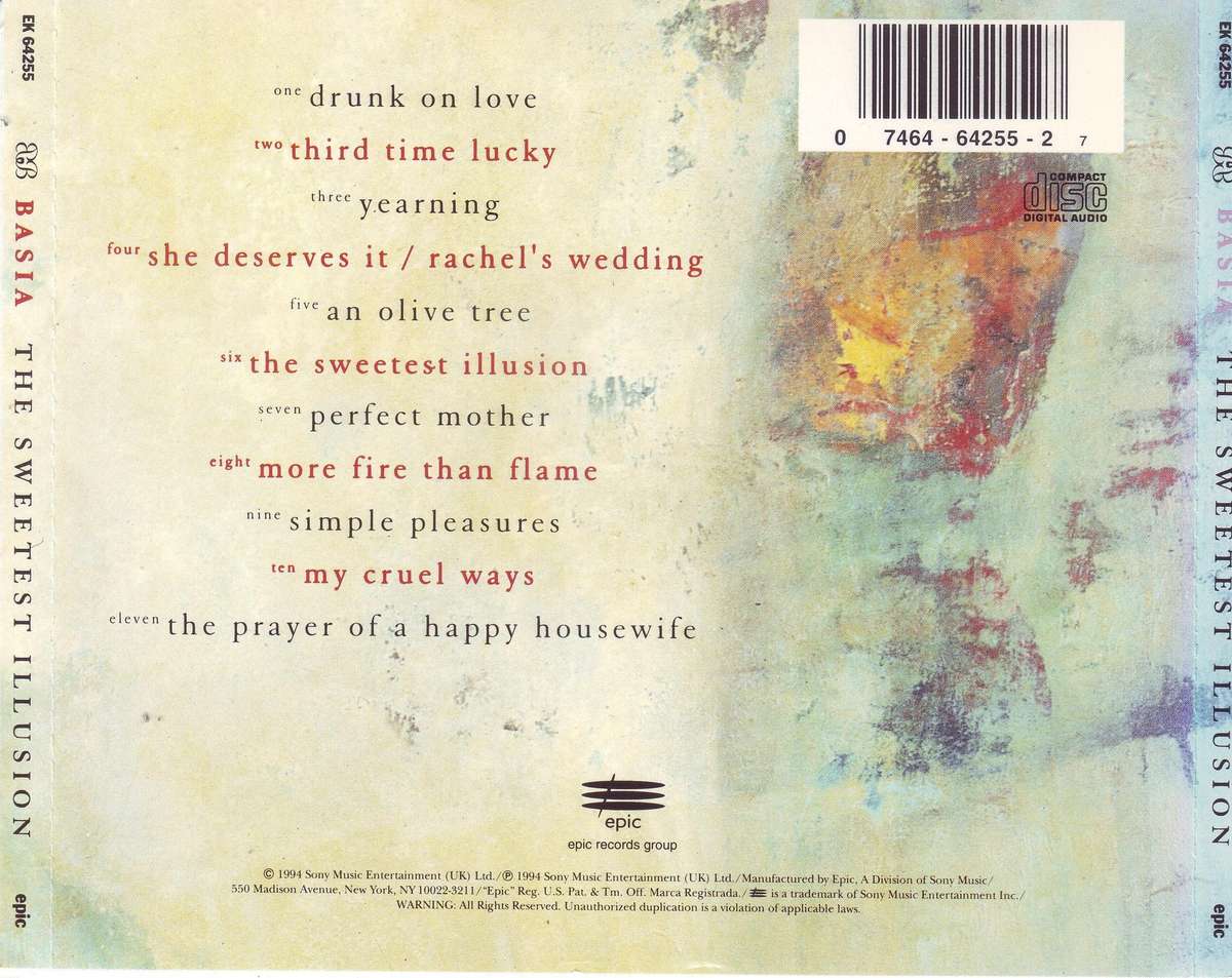 BASIA - The sweetest illusion (CD) EK 64255 NM