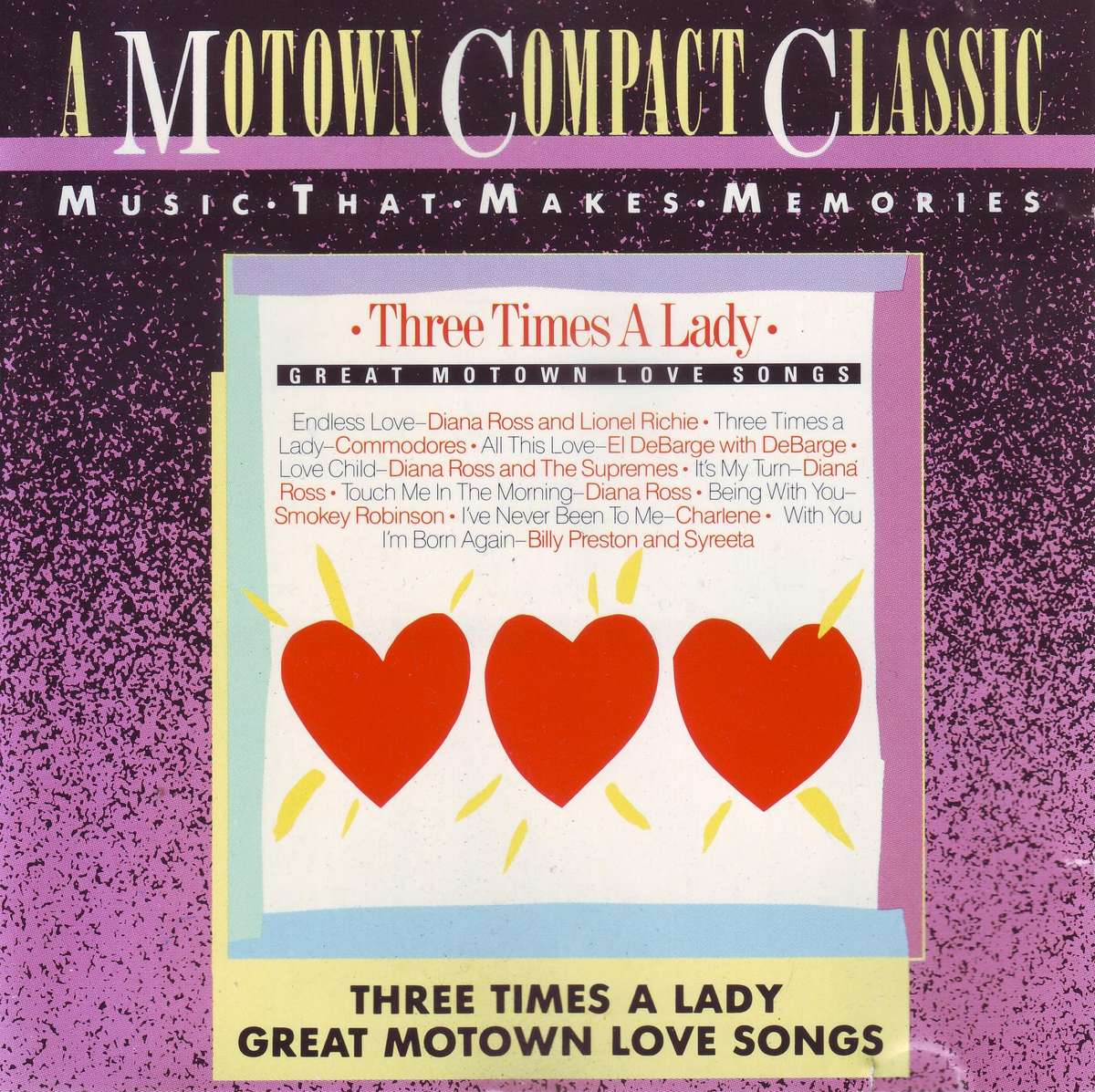 THREE TIMES A LADY GREAT MOTOWN LOVE SONGS - Compilation (CD) WD72603 VG+