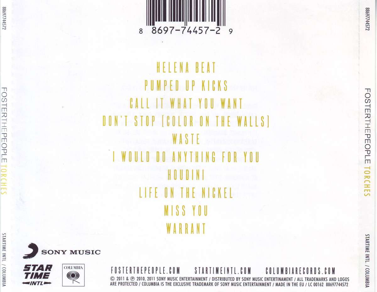FOSTER THE PEOPLE - Torches (CD) 88697744572 VG+