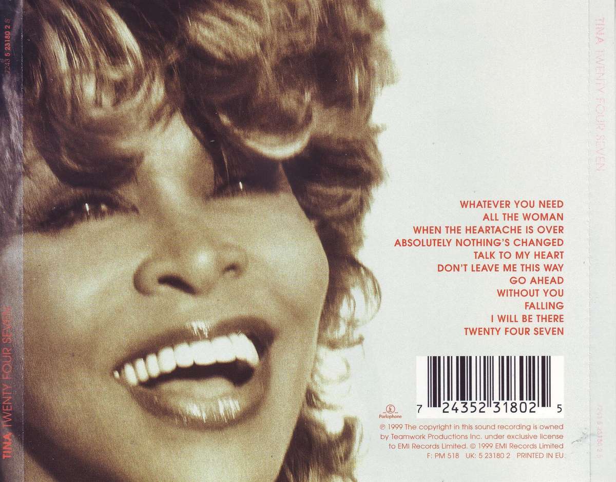 TINA TURNER - Twenty four seven (CD) 7243 5 23180 2 5 NM-