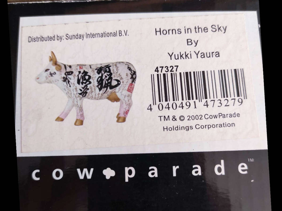 Cow Parade "Horns in the Sky" collectible cow