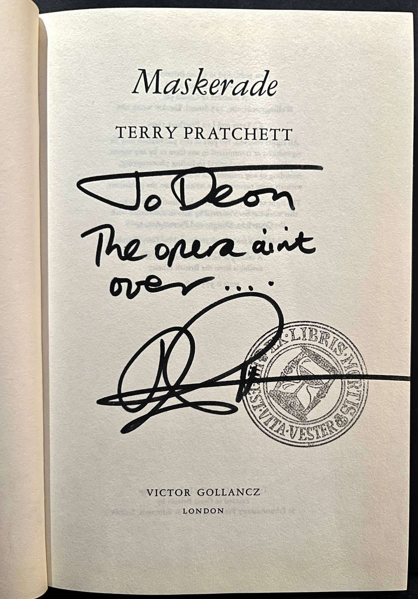 Maskerade (signed) by Terry Pratchett