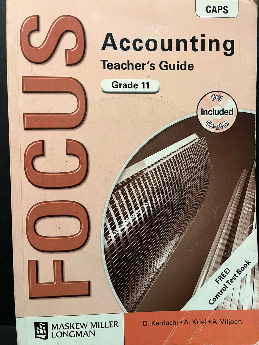 FOCUS Accounting Teacher's Guide Grade 11 by D. Kerdachi et al. (CD ROM included)