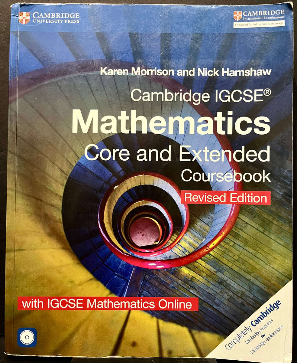 Cambridge IGCSE Mathematics Core and Extended Coursebook (Revised Ed.) by K. Morrison & N. Hamshaw