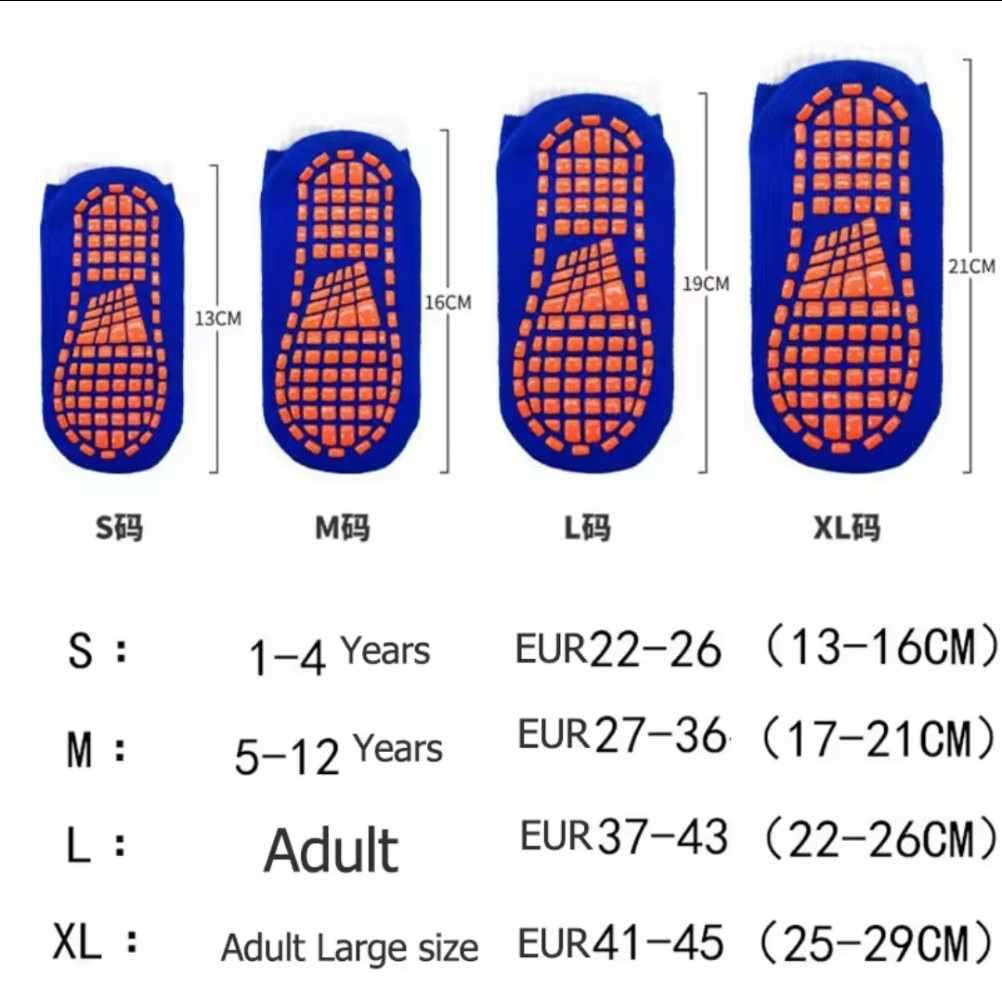 Socks trampoline rubber dotted