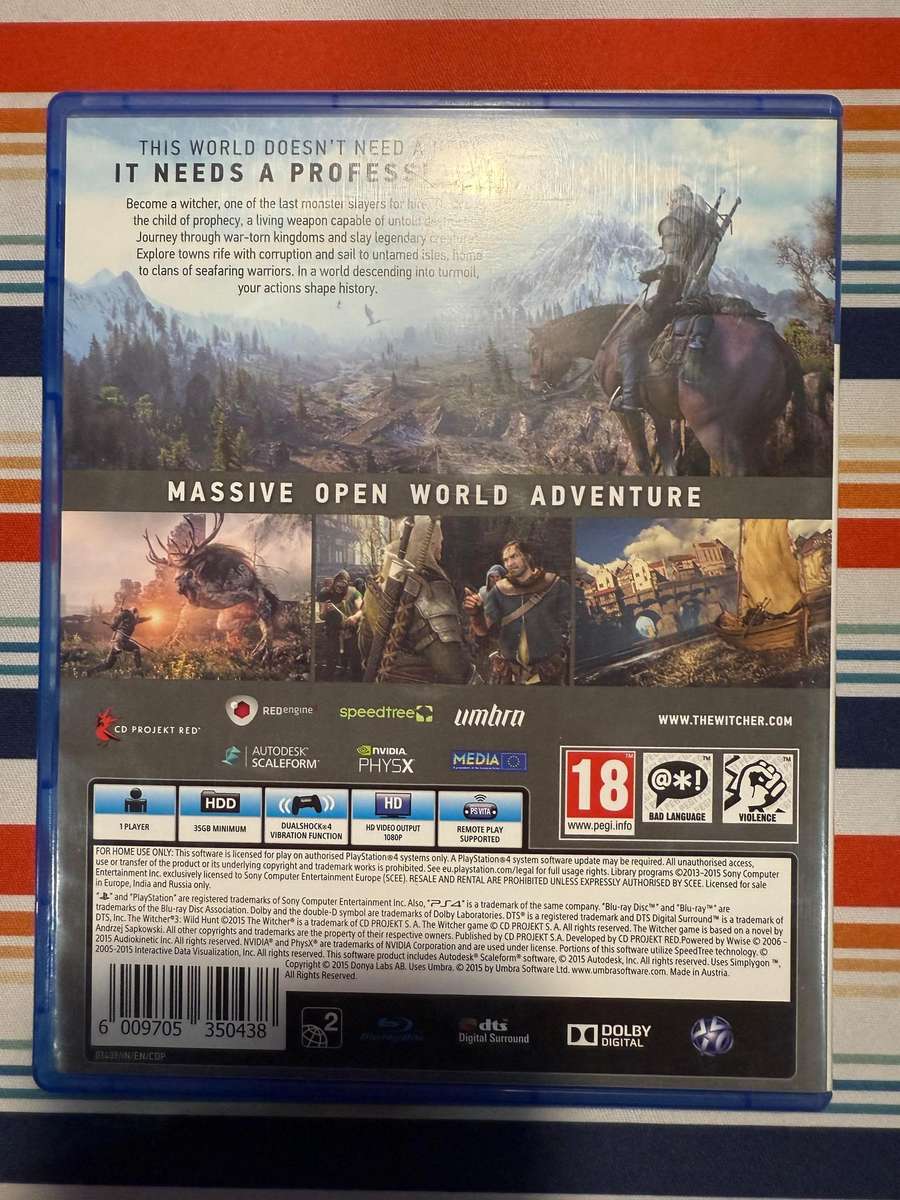 GTA V + FIFA 20 + The Witcher 3 (PS4 Bundle) Good Condition