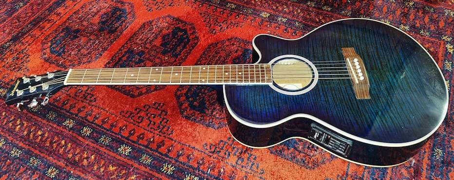 Acoustic/electric guitar with case