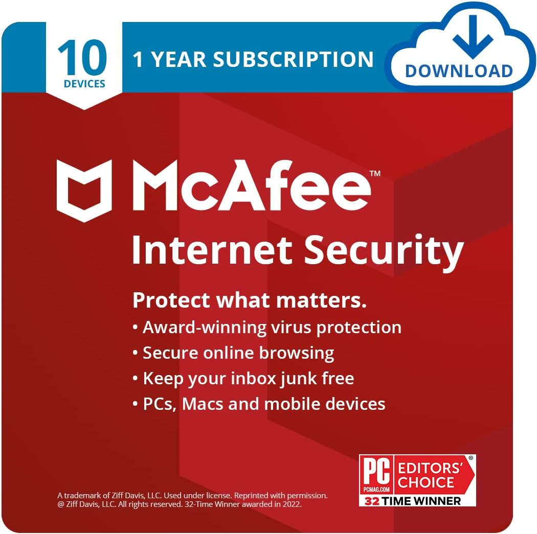 McAfee Internet Security | 10 Devices | 1 Year