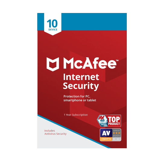 McAfee Internet Security | 10 Devices | 1 Year