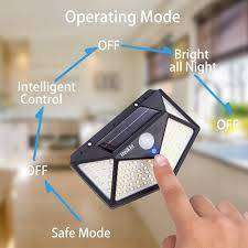 Solar Sensor Wall Light with 3 Setting Modes - Super Bright 100 LED