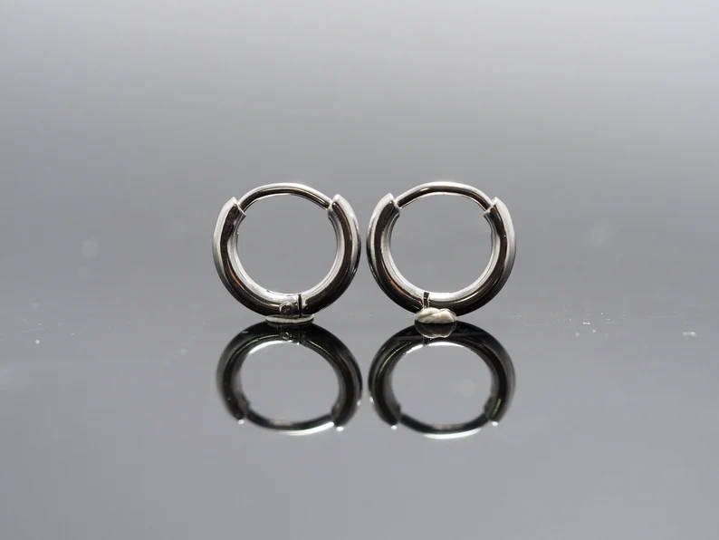 Surgical stainless steel Hoop Earrings - 10mm