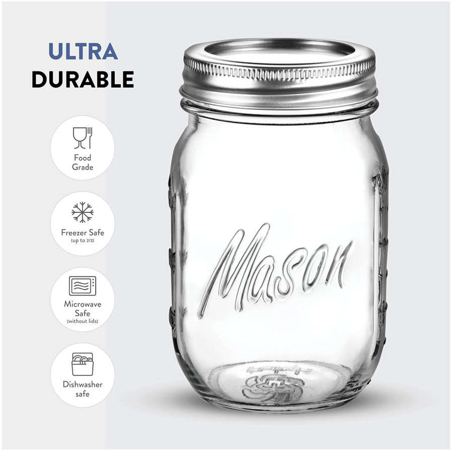 Paksh Novelty Mason Preserve Jars - 475ml