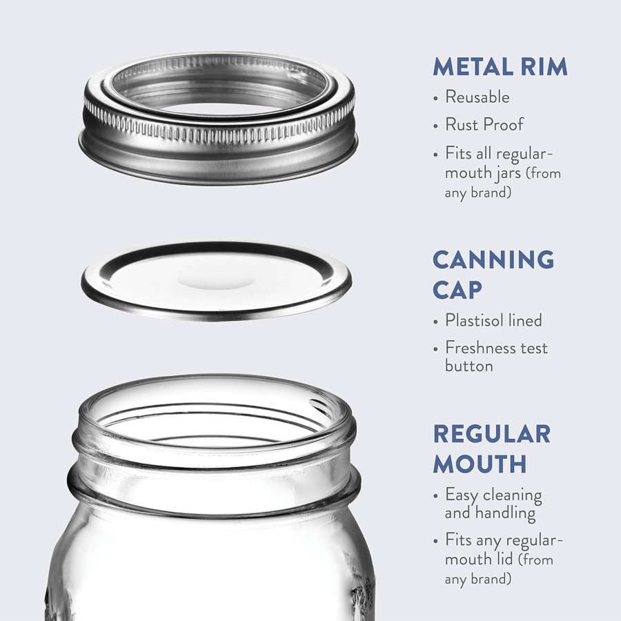 Paksh Novelty Mason Preserve Jars - 475ml