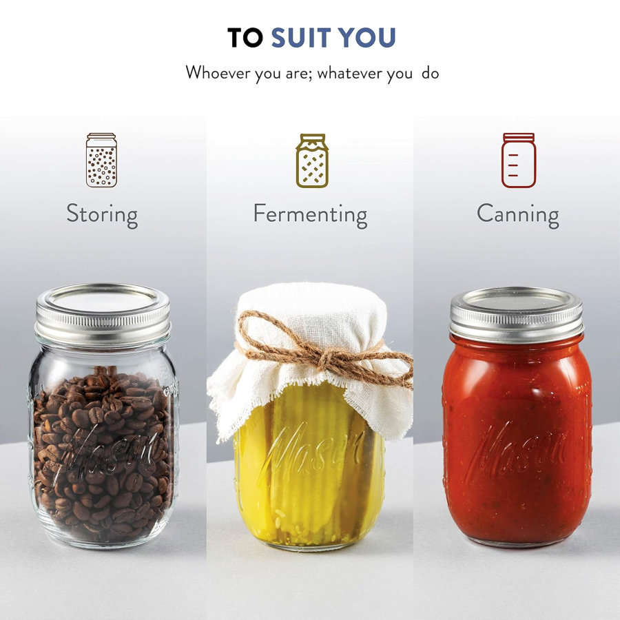 Paksh Novelty Mason Preserve Jars - 475ml