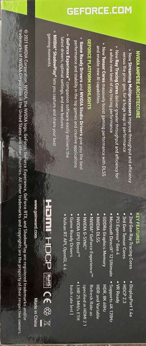 Geforce RTX 3060 TI 8GB