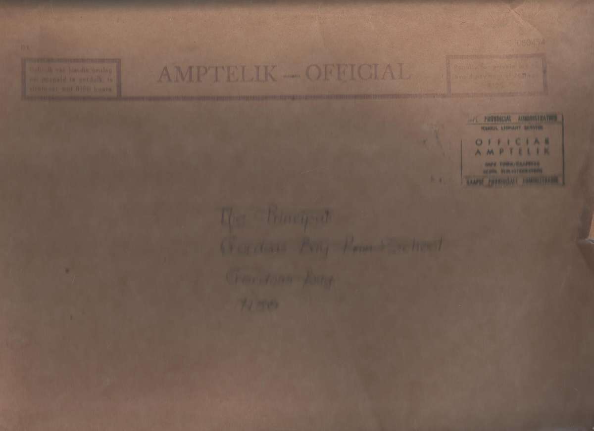 GESKIEDENIS VAN SKOLE, LAERSKOOL GORDONSBAAI (DOKUMENTASIE 1950'S)