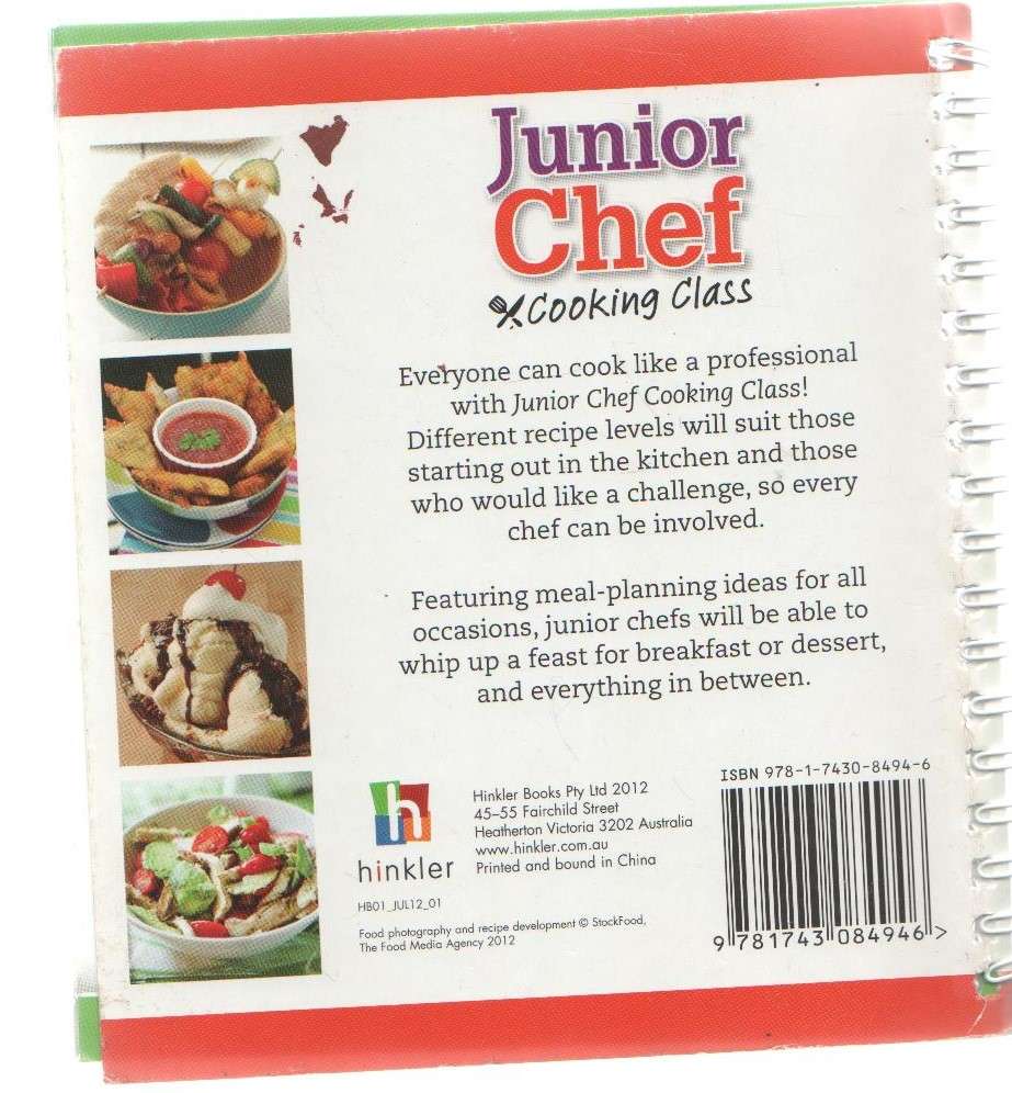JUNIOR CHEF - PUBLISHED BY HINKLER BOOKS 2012