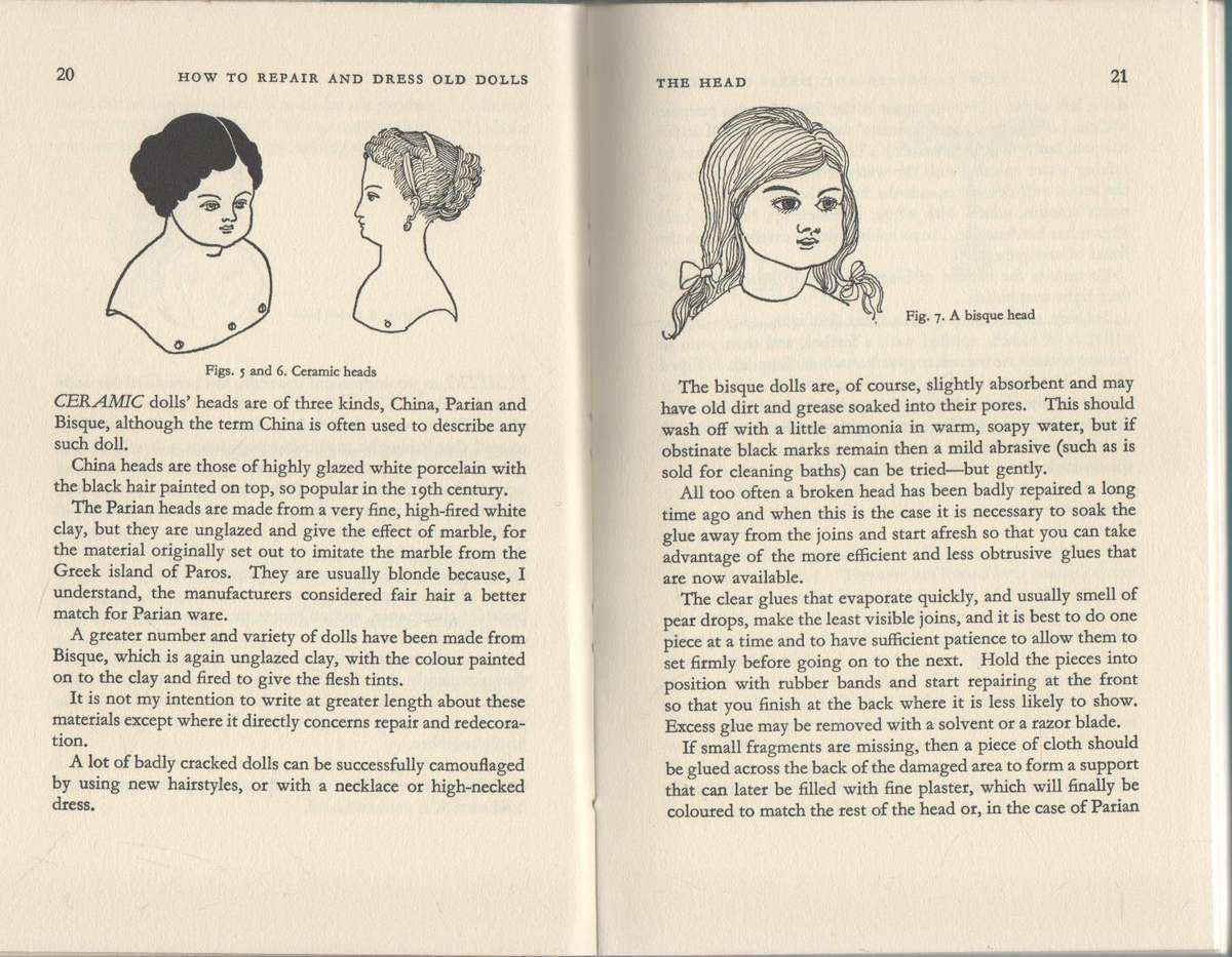HOW TO REPAIR AND DRESS OLD DOLLS - AUDREY JOHNSON (REPRINT 1972)
